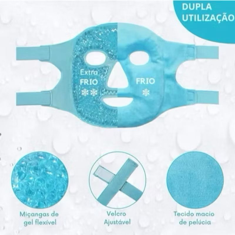 MÁSCARA FACIAL TÉRMICA RELAXANTE – GEL E VELUDO (QUENTE OU FRIA)