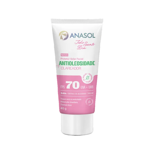 ANASOL TODO SANTO DIA PROTETOR SOLAR ANTIOLEOSIDADE CLAREADOR FPS 70 (40G)