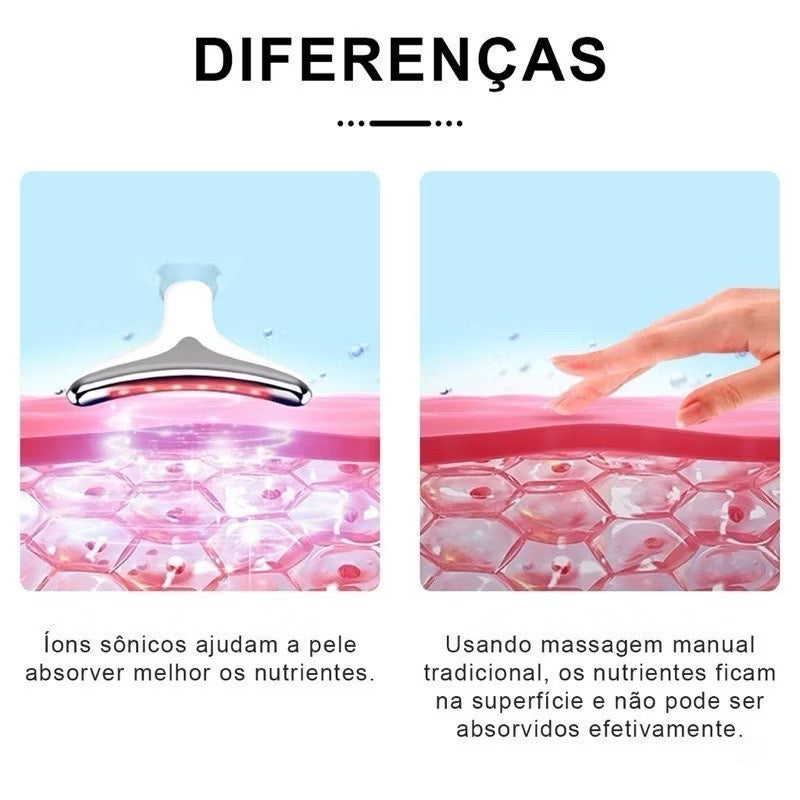 MASSAGEADOR LED PORTÁTIL - FACIAL E PESCOÇO