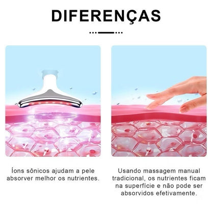 MASSAGEADOR LED PORTÁTIL - FACIAL E PESCOÇO