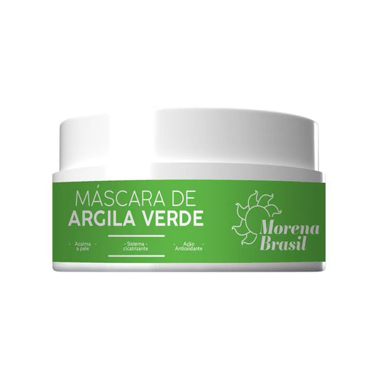 MÁSCARAS FACIAIS DE ARGILA ROSA, VERDE E PRETA - MORENA BRASIL (100G)