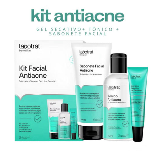 KIT FACIAL ANTIACNE - LABOTRAT DERMO SKIN 3UN