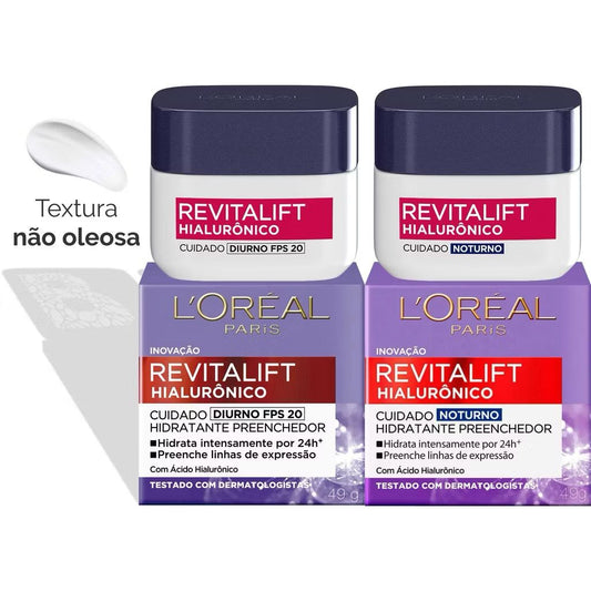 KIT L'ORÉAL REVITALIFT HIALURÔNICO (DIURNO + NOTURNO)