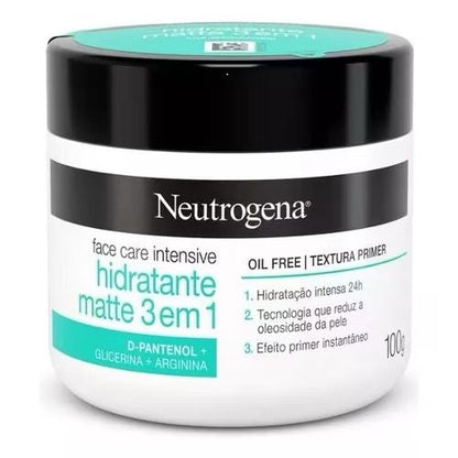 NEUTROGENA FACE CARE INTENSIVE – HIDRATANTE MATTE 3 EM 1 (100G)