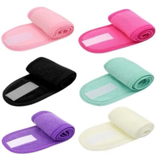FAIXA DE CABELO PARA SKINCARE (TIARA DE TOALHA COM VELCRO)