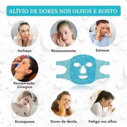 MÁSCARA FACIAL TÉRMICA RELAXANTE – GEL E VELUDO (QUENTE OU FRIA)
