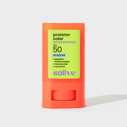 PROTETOR SOLAR BASTÃO ANTIOLEOSIDADE FPS 50 - SALLVE (15G)