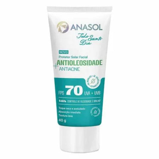 ANASOL TODO SANTO DIA PROTETOR SOLAR ANTIOLEOSIDADE ANTIACNE FPS 70 (40G)